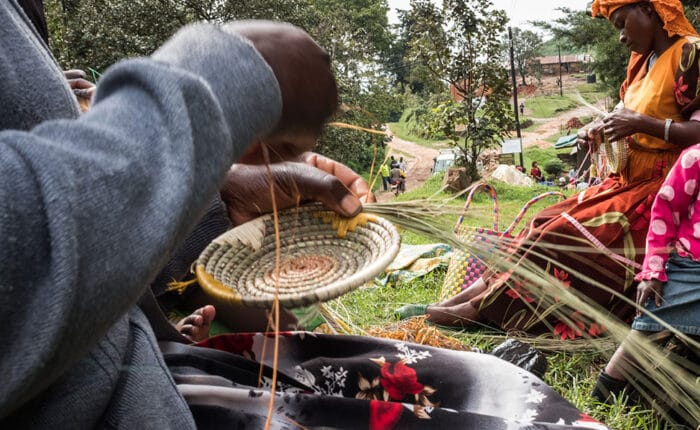 Immersive safari: rural women weaving baskets in Uganda - Nandi Adventures