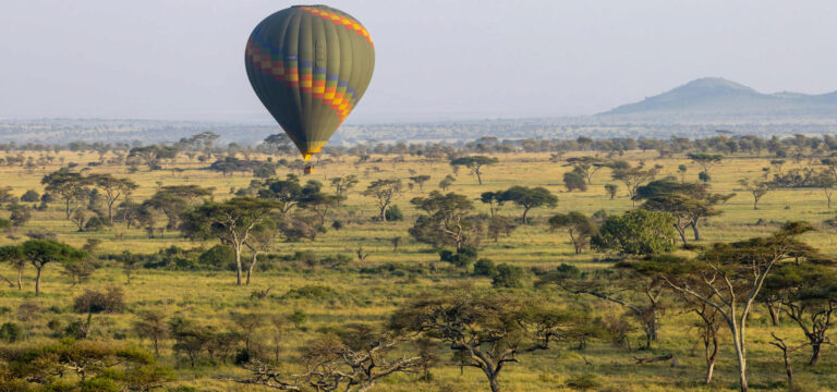 Hot air balloon safari over Tanzania wildlands - Nandi Adventures