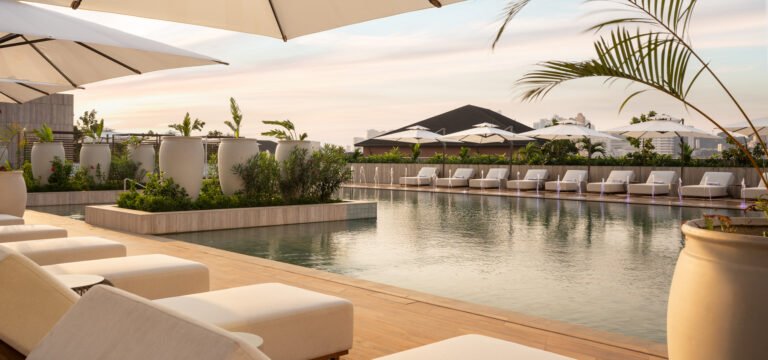 Marriott Kampala pool - luxury safaris with Nandi Adventures in Uganda